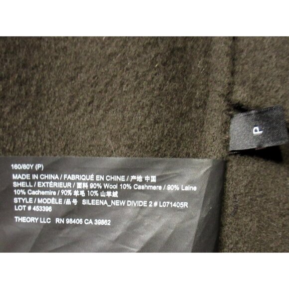 NWT Theory Sileena in Ivory New Divide Double-Face Wool-Cashmere Jacket P XS - Picture 3 of 5